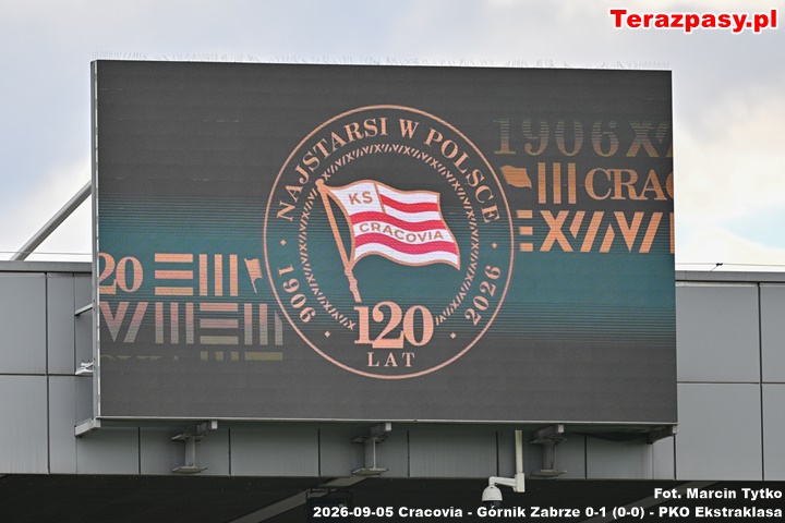 Telebim logo 2026-09-05 Cracovia - Górnik Zabrze 0-1CRAGOR_06092026_2627-59Tytko